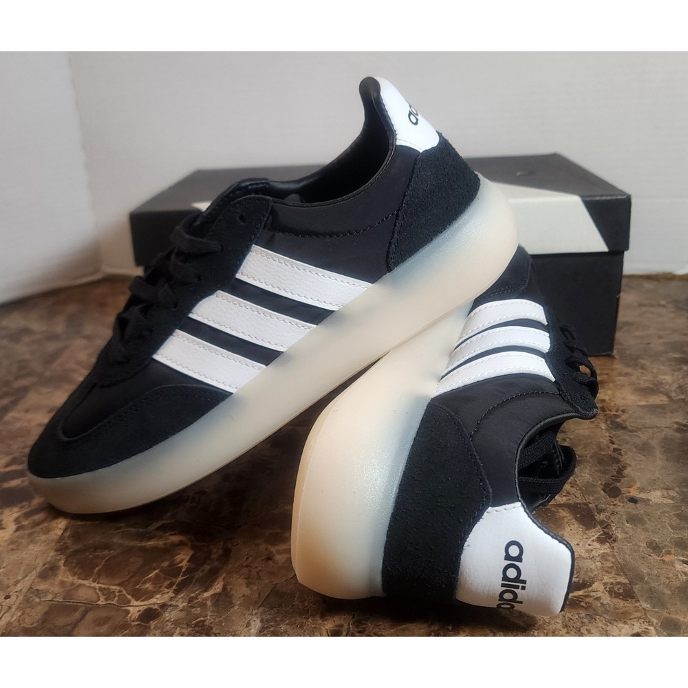 Adidas Barreda Decode Womens 7.5 Black White Platform Sneakers